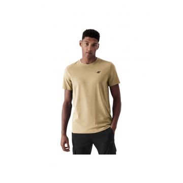 Tricou sport  bej/crem - maneca scurta