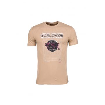 Tricou sport -  Bumbac - Crem -