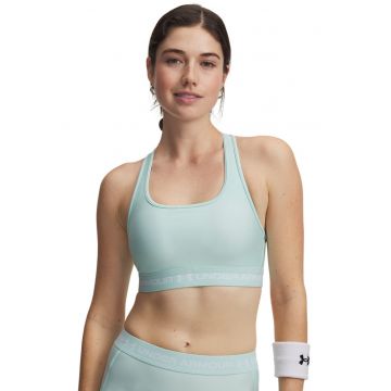 Bustiera cu bretele incrucisate pe spate si banda loo - Alb/Mint