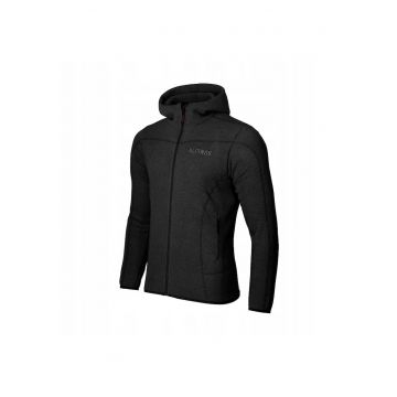 Hanorac din fleece  Barbiano - pentru barbati - negru - cu gluga si guler inalt