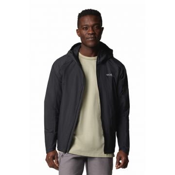 Jacheta cu gluga pentru trekking si drumetii Loop Trail II - Negru stins