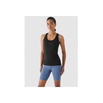 Maiou sport dama  slim fit - poliester - negru