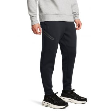 Pantaloni jogger slim fit din fleece Unstoppable - Negru