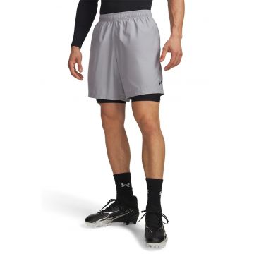 Pantaloni scurti cu aspect tesut - pentru fitness Tech 7in - Negru stins