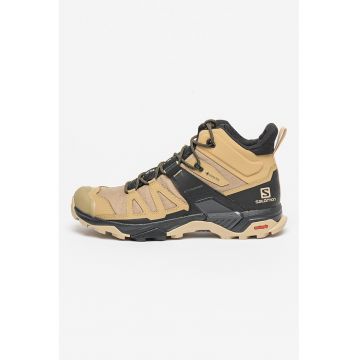 Pantofi mid-cut pentru drumetii X ULTRA 4 MID GTX - Negru/Maro camel