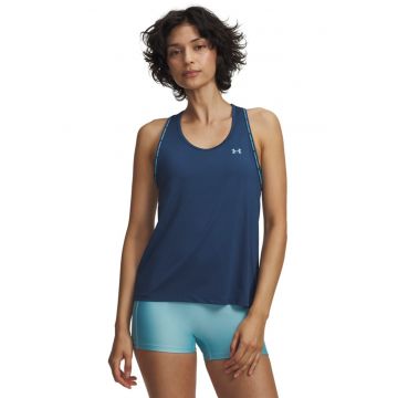 Top cu decupaj pe partea din spate - pentru fitness Knockout - Albastru inchis