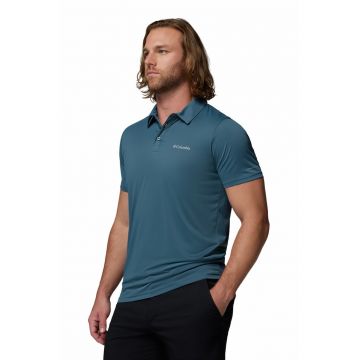Tricou polo pentru trekking si drumetii - Albastru inchis