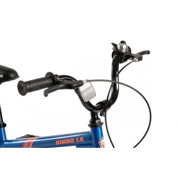 Bicicleta pentru copii Velors V1607B AlbastruPortocaliu, 16 inch, cu roti ajutatoare