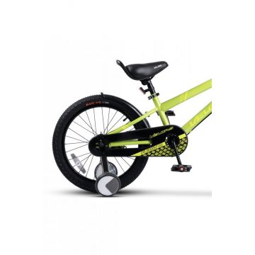 Bicicleta pentru copii Velors V1807B Verde, 18 inch, cu roti ajutatoare