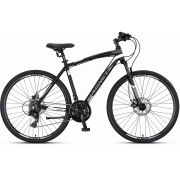 Bicicleta Trekking Umit Magnetic M-510-21-SHIM, gri alb, roata 28  , cadru aluminiu, frana disc , 2026