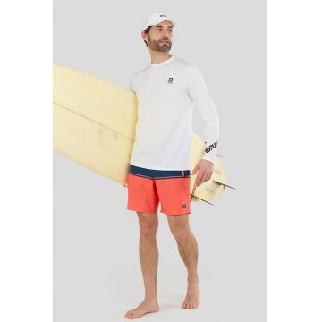 Bluza slim-fit cu protectie UPF50+ - pentru surf Manado III - Alb optic