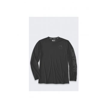 Bluza sport  Force - poliester - cu maneca lunga - negru