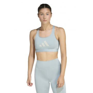Bustiera cu logo - pentru fitness - Alb/Albastru pastel
