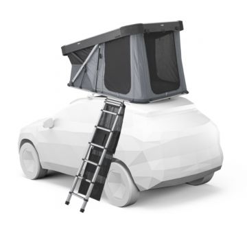 Cort auto cu prindere pe plafon, Thule, Widesky, pentru 2 persoane, Ashland Grey