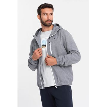 Jacheta cu captuseala de fleece - pentru fitness - Gri melange