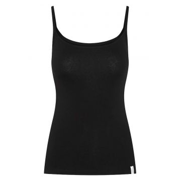 Maiou cu bretele subtiri pentru dama Henderson - Bumbac - Negru