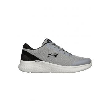 Pantofi sport cu amortizare si detalii peliculizate Skech-Lite Pro - Clear Rush - Gri