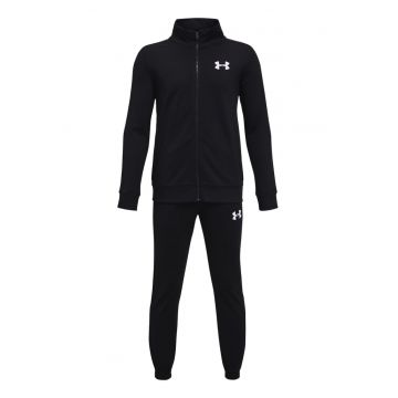 Trening cu fermoar si logo - pentru fitness Knit - Alb/Negru