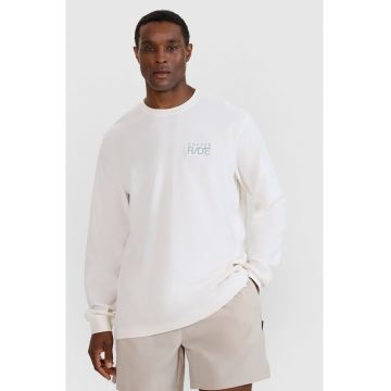 Tricou Barbati Maneci Lungi  SportStyle Coolmax - 60% Bumbac - Alb Ecru - Casual & Sport - SS25