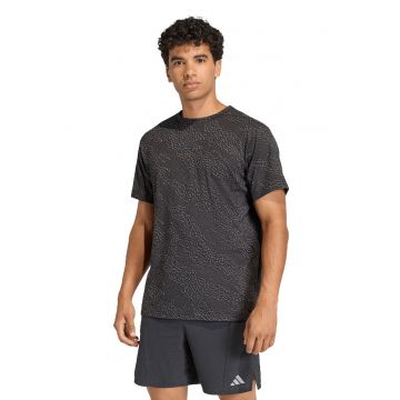 Tricou cu decolteu la baza gatului D4T - Negru/Negru stins