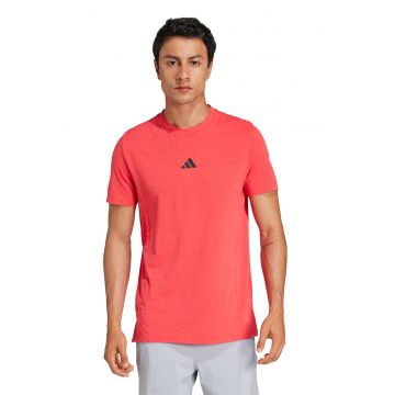 Tricou slim fit pentru fitness D4T - Coral