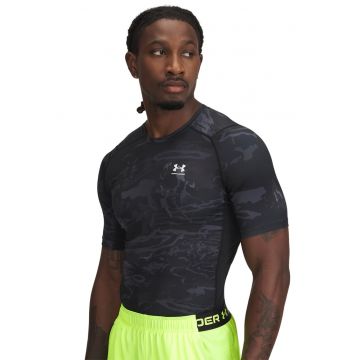 Tricou slim fit pentru fitness - Negru/Gri inchis