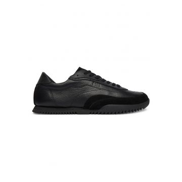 barbati  piele naturala - negru - Negru