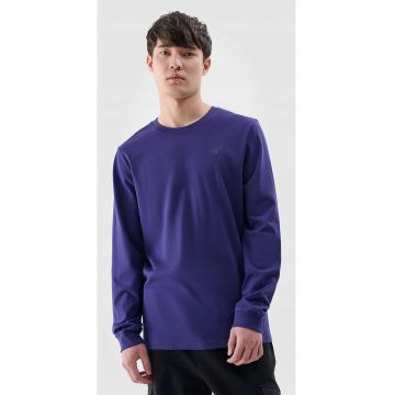 Bluza cu Maneca Lunga Barbati Sportstyle  100% Bumbac - Bleumarin - Regular Fit - S-XXL