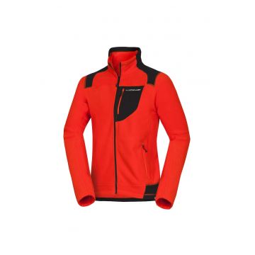 Bluza din fleece NorthPolar pentru barbati Bendik - Rosu aprins