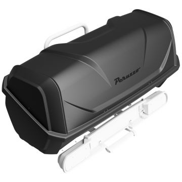 Cutie portbagaj Peruzzo Spazio 2005 Negru Mat - cu fixare pe suporturi biciclete cu prindere pe carligul de remorcare