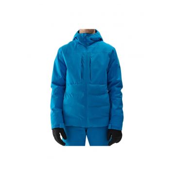 Jacheta tehnica  pentru barbati - albastra - poliester - impermeabila - cu gluga integrata