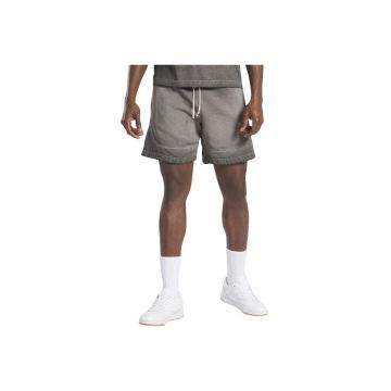 Pantaloni scurti sport  gri - bumbac - fleece - croiala normala -