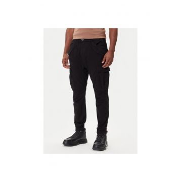 Pantaloni sport barbati -  bumbac/elastan - negru