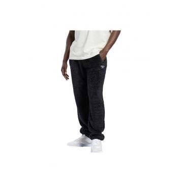 Pantaloni sport barbati  casual - talie elastica - negru - poliester