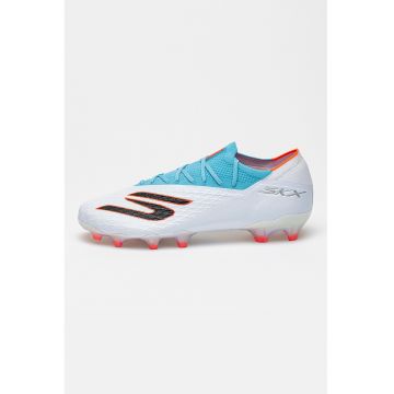 Pantofi pentru fotbal cu crampoane Skx 2 Elite - Albastru prafuit/Portocaliu mandarina/Alb murdar