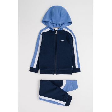 Trening colorblock cu gluga - Albastru glaciar/Bleumarin