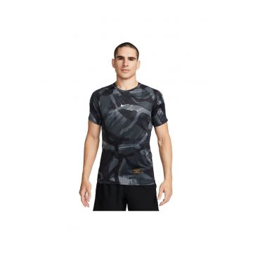 Tricou sport  Pro Dri-FIT - slim fit - imprimeu camo - negru - poliester -