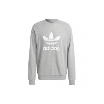 Bluza sport barbati -  Adicolor Classics Trefoil - gri - bumbac -