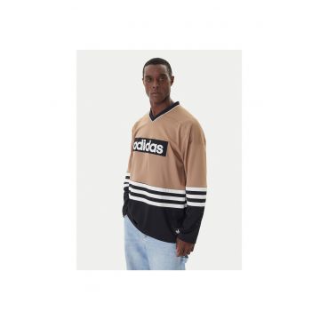 Bluza sport barbati -  poliester reciclat - lejer - bej