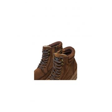Bocanci de drumetie barbati  PMS50250 - Piele naturala - Maro - Maro