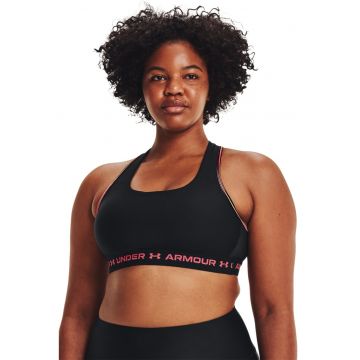 Bustiera cu insertii de plasa si burete detasabil pentru antrenament Crossback 80s - Negru/Roz