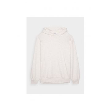 Hanorac Oversize  Barbati Alb Ecru Sportstyle - 95% Bumbac - Gluga Integrata - Buzunar Marsupiu - Maneci Umeri Cazuti - 350g Grosime - S-3XL - Bej