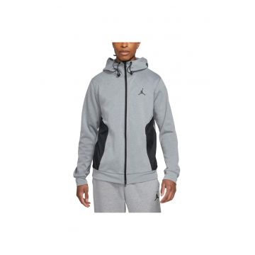 Hanorac sport barbati  Dri-FIT Air Statement - gri - fleece - 3 buzunare cu fermoar -