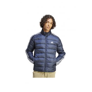 Jacheta barbati -  Essentials 3-Stripes Light Down - impermeabila - bleumarin - poliester reciclat