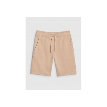 Pantaloni scurti barbati  bej - bumbac/poliester - croiala normala - fara captuseala