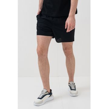 Pantaloni scurti cu banda elastica in talie - pentru antrenament - Negru