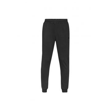 Pantaloni sport barbati  talie elastica - bumbac/poliester - negru