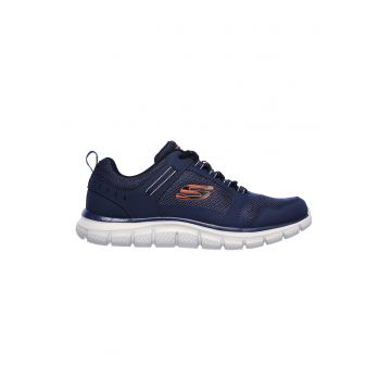 Pantofi cu insertii de piele pentru fitness Track-Knockhill - Portocaliu/Bleumarin