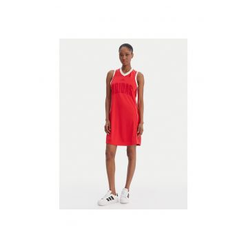 Rochie casual Femei -  Poliester reciclat - Rosu - Rosu