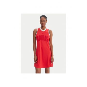 Rochie casual -  poliester reciclat - rosu -